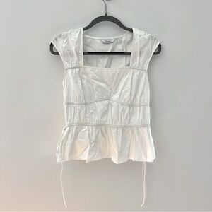 & Other Stories White Ruffled Top